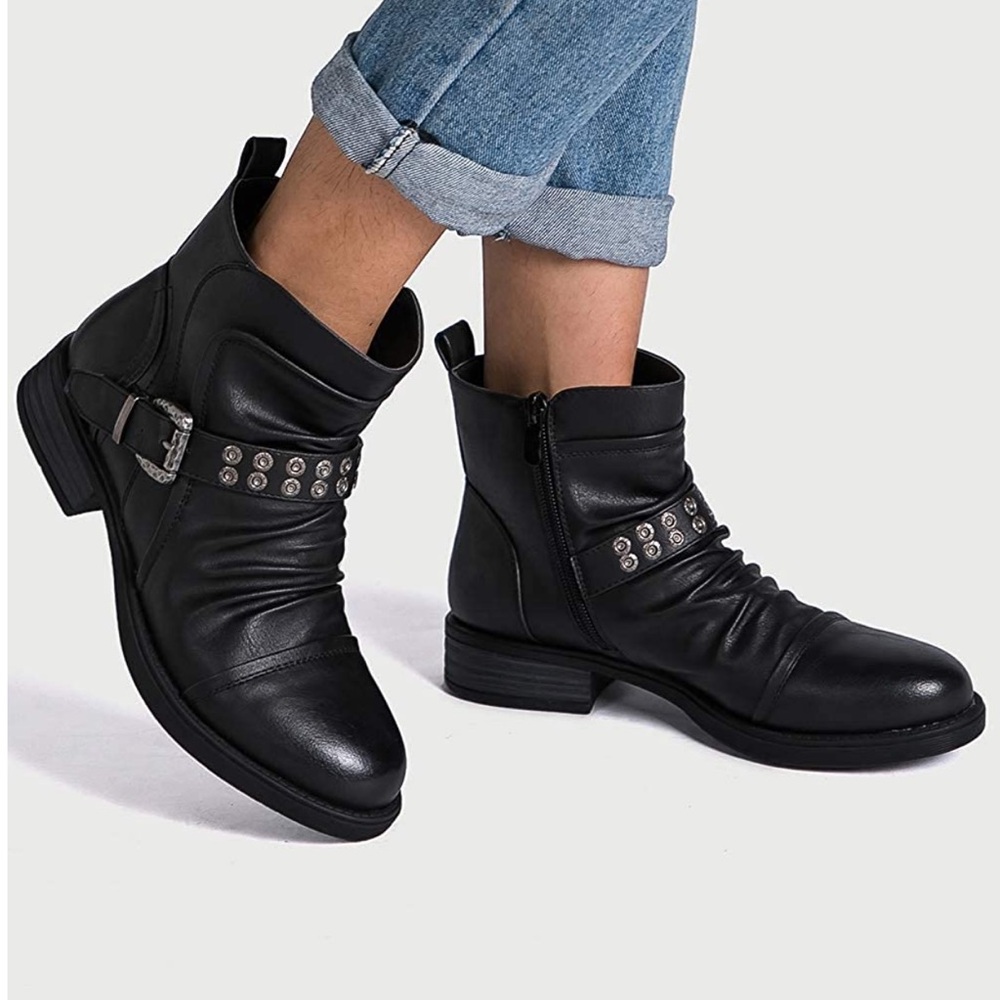 🆕 🔥Fashion ankle boots with buckle detail